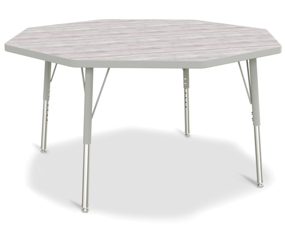 Octagon Activity Table - 48" X 48" - Driftwood Gray