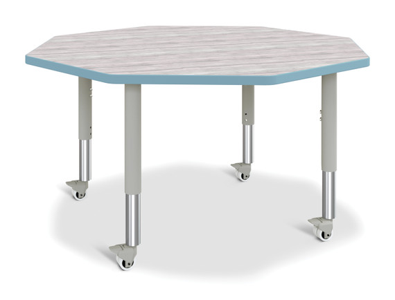 Octagon Activity Table - 48" X 48" - Driftwood Gray