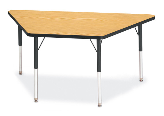 Trapezoid Activity Tables - 30" X 60" - Oak