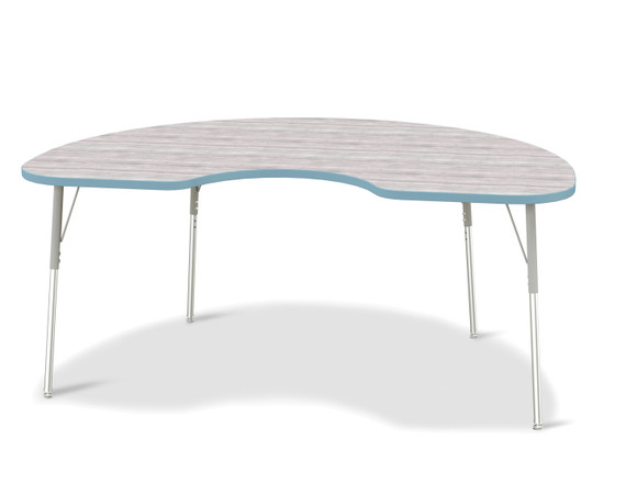 Kidney Activity Table - 48" X 72" - Driftwood Gray