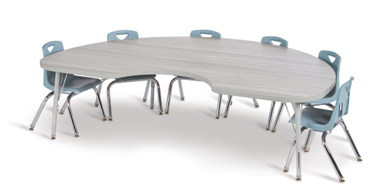 Kidney Activity Table - 48" X 72" - Driftwood Gray