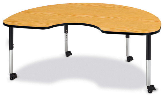 Kidney Activity Table - 48" X 72" - Oak