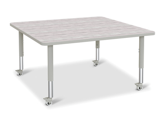 Square Activity Table - 48" X 48" - Driftwood Gray