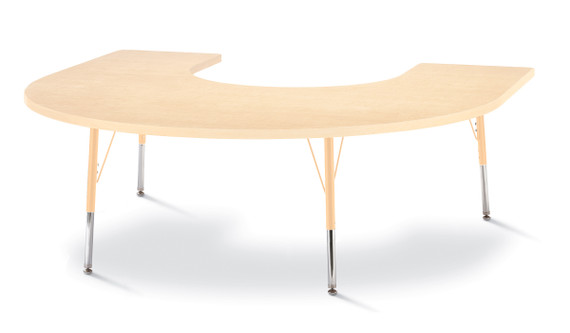 Horseshoe Activity Table - 66" X 60" - Maple