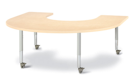 Horseshoe Activity Table - 66" X 60" - Maple