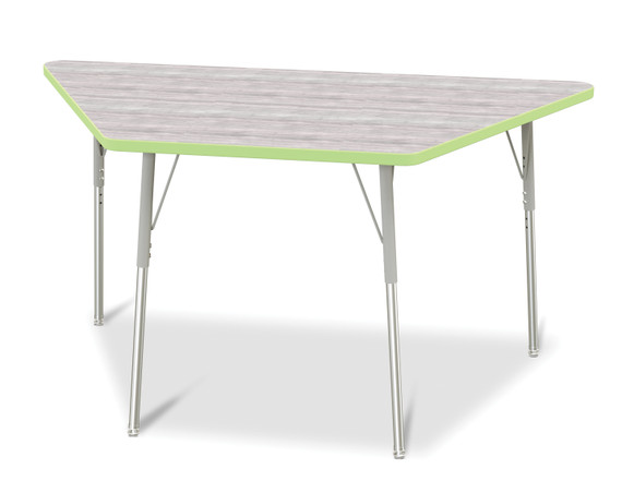 Trapezoid Activity Tables - 30" X 60" - Driftwood Gray