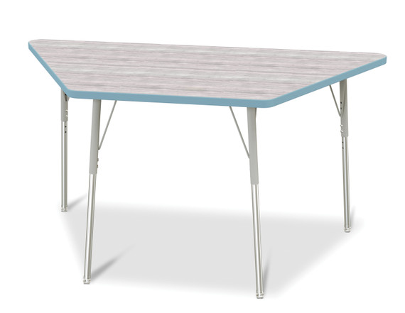 Trapezoid Activity Tables - 30" X 60" - Driftwood Gray