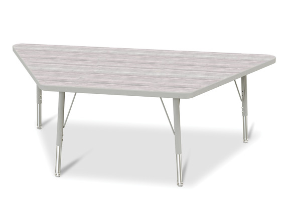 Trapezoid Activity Tables - 30" X 60" - Driftwood Gray