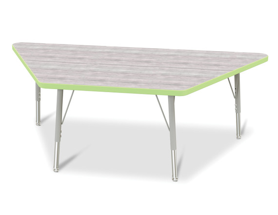 Trapezoid Activity Tables - 30" X 60" - Driftwood Gray