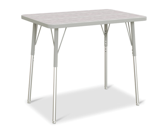 Rectangle Activity Table - 24" X 36", A-height - Driftwood Gray/Gray/Gray