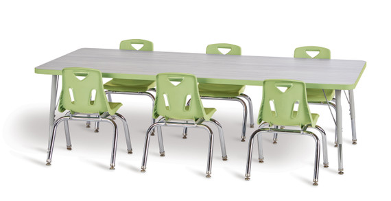 Rectangle Activity Table - 24" X 36", A-height - Driftwood Gray/Gray/Gray