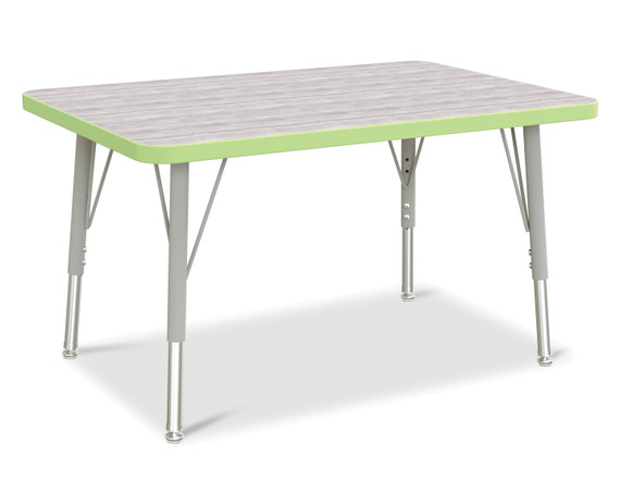 Rectangle Activity Table - 24" X 36", A-height - Driftwood Gray/Gray/Gray