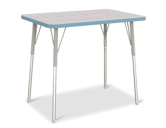 Rectangle Activity Table - 24" X 36", A-height - Driftwood Gray/Gray/Gray