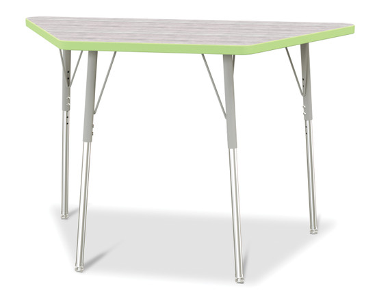 Trapezoid Activity Table - 24" X 48" - Driftwood Gray