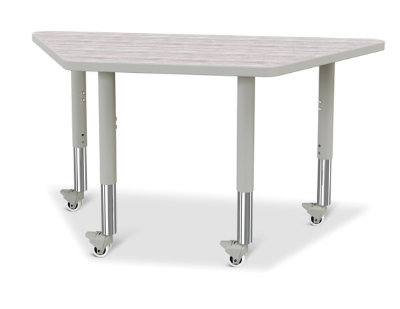 Trapezoid Activity Table - 24" X 48" - Driftwood Gray