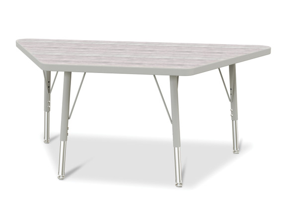 Trapezoid Activity Table - 24" X 48" - Driftwood Gray