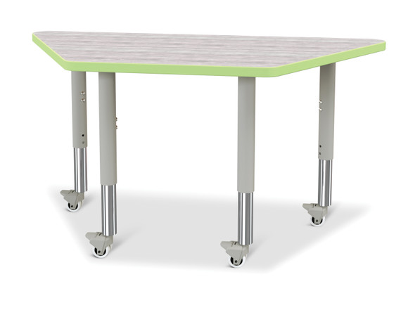 Trapezoid Activity Table - 24" X 48" - Driftwood Gray