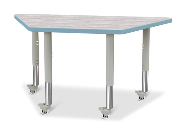 Trapezoid Activity Table - 24" X 48" - Driftwood Gray