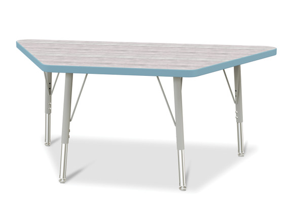 Trapezoid Activity Table - 24" X 48" - Driftwood Gray