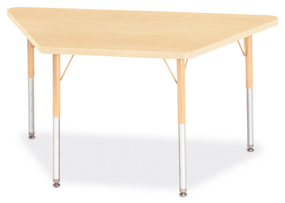 Trapezoid Activity Tables - 24" X 48" - Maple