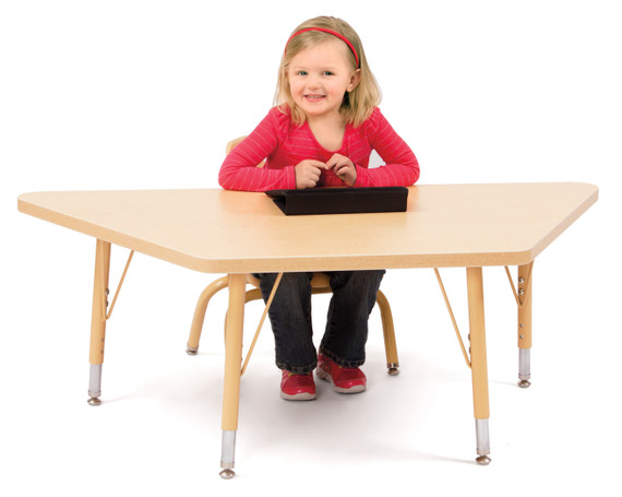 Trapezoid Activity Tables - 24" X 48" - Maple