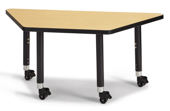Trapezoid Activity Tables - 24" X 48" - Maple