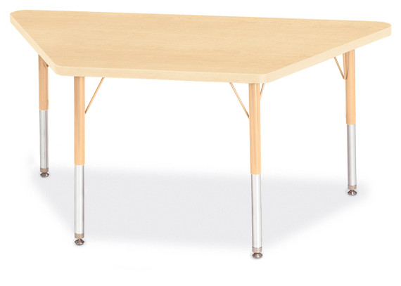Trapezoid Activity Tables - 24" X 48" - Maple