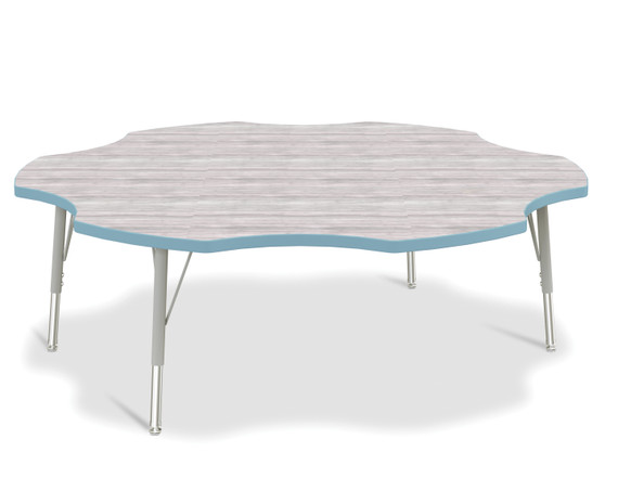 Six Leaf Activity Table - 60" - Driftwood Gray