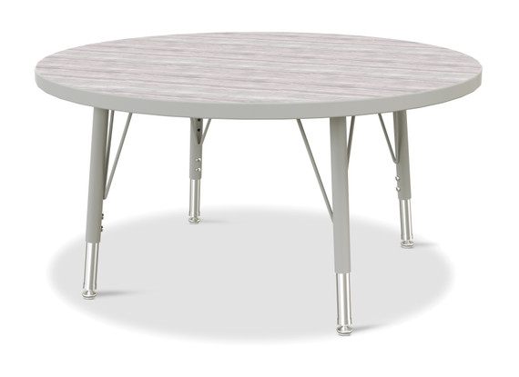 Round Activity Table - 36" Diameter - Driftwood Gray