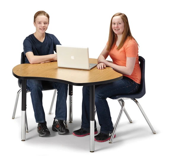 Collaborative Hub Table - 44" X 47" - Gray/Gray