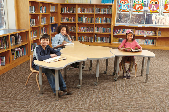 Collaborative Hub Table - 44" X 47" - Gray/Gray