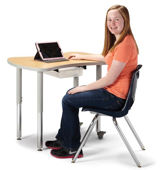 Collaborative Bowtie Table - 24" X 35" - Gray/Gray