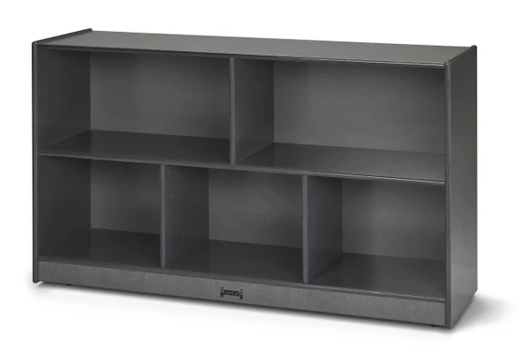 Mobile Wooden Gray Toy Storage Bookshelf