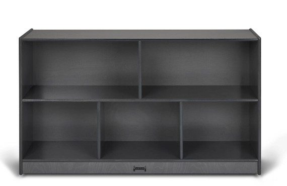 Mobile Wooden Gray Toy Storage Bookshelf