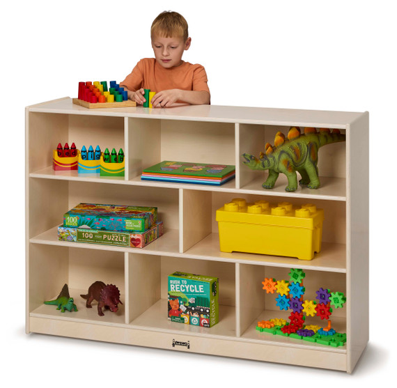 White Wooden Daycare Classroom Toy Storage Bookshelf
