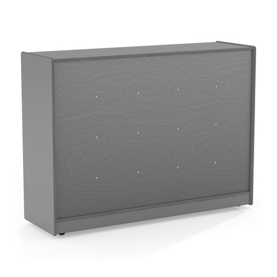 25 Cubby Wooden Gray Classroom Storage Organizer With Clear Bins