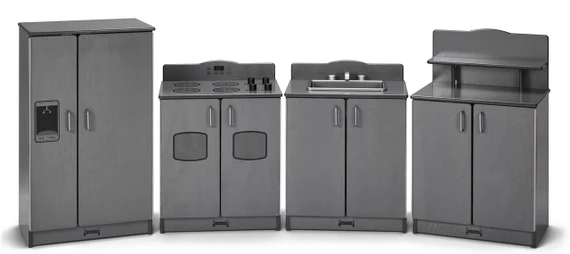 Kids Culinary Gray Play Kitchen 4 Piece Set