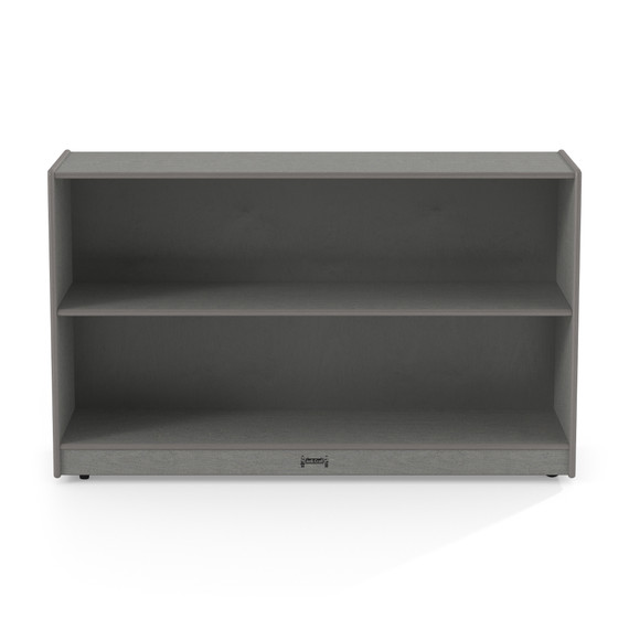 Wooden Gray Adjustable 2 Shelf Toy Storage Bookshelf