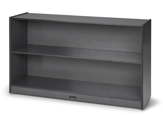 Wooden Gray Adjustable 2 Shelf Toy Storage Bookshelf