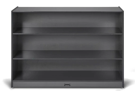 3 Shelf Wooden Gray Classroom Toy Storage Bookshelf