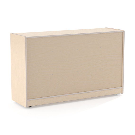 Mobile Wooden White Toy Storage Bookshelf With Clear Bins