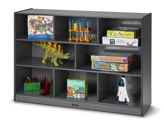 Gray Wooden Daycare Classroom Toy Storage Bookshelf