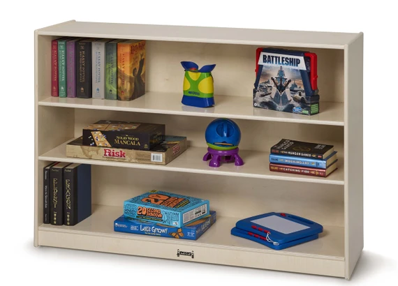 3 Shelf Wooden White Classroom Toy Storage Bookshelf