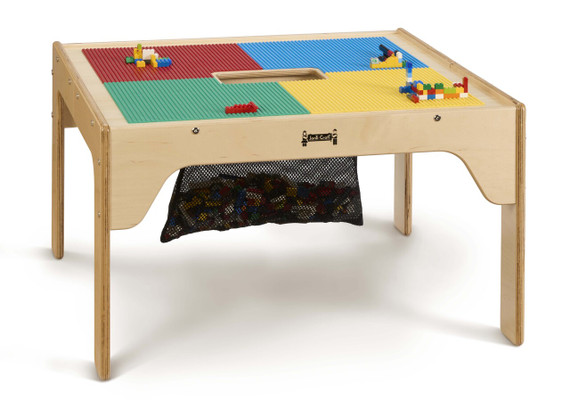 Kids LEGO® Compatible Wood Square Storage Table