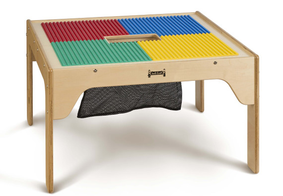 Kids DUPLO® Compatible Wood Square Storage Table