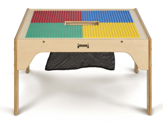 Kids DUPLO® Compatible Wood Square Storage Table