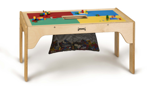 Wood LEGO® Compatible Rectangle Storage Table
