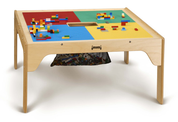 Kids LEGO® Compatible Wood Storage Table