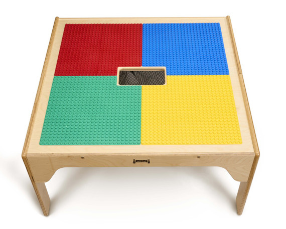 Wooden Kids DUPLO® Compatible Square Storage Table