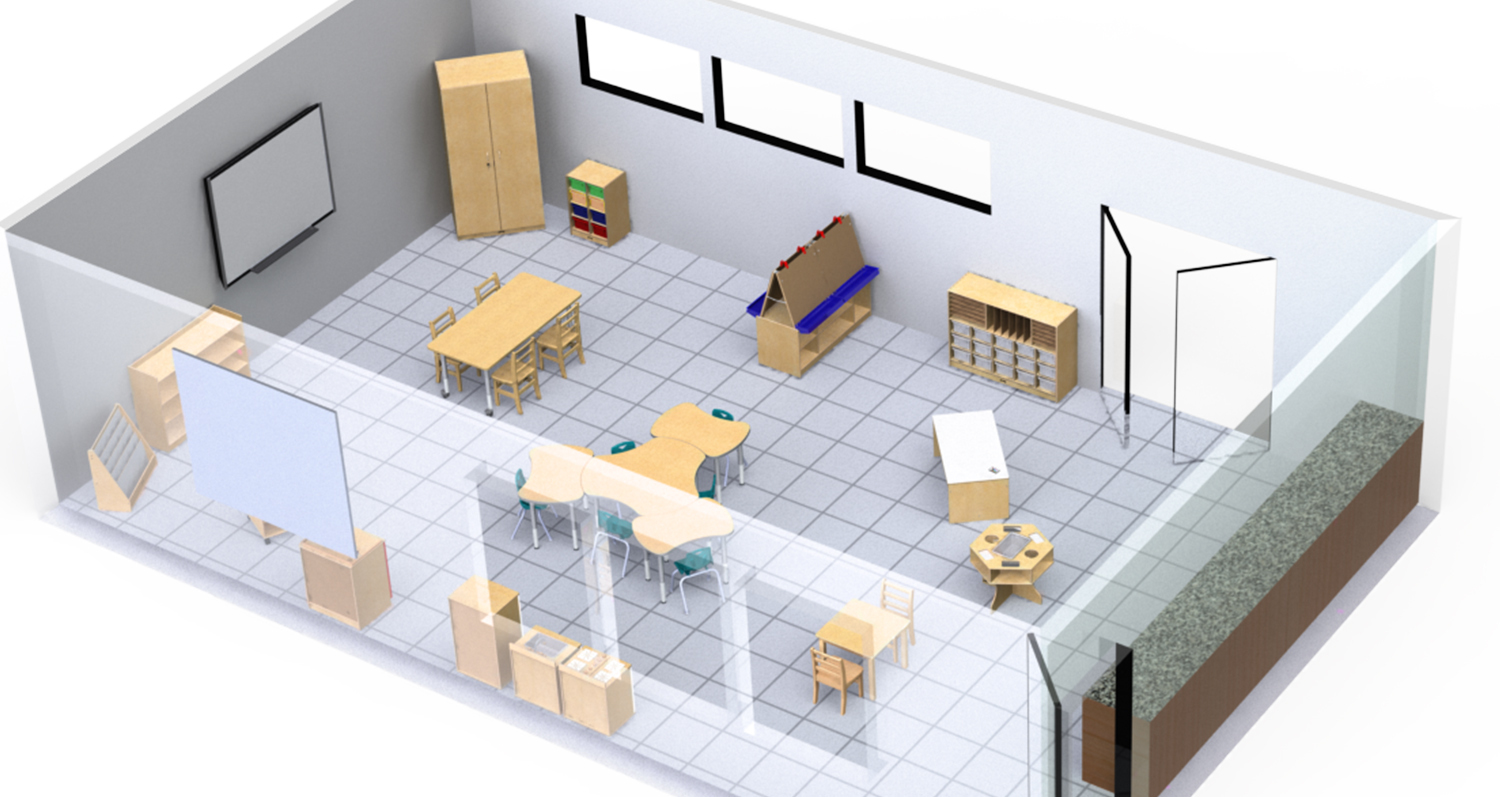 kindergarten room rendering